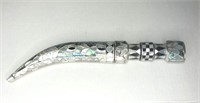 A mother of pearl inlaid daager knife