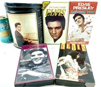 Boîte en métal + 4 VHS de collection ELVIS PRESLEY
