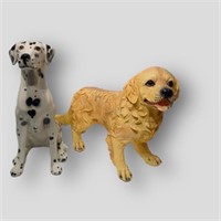 Polyresin AND Dalmation Dog porcelain