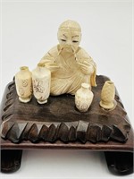 19 th Chinese japan okimo carved ivory