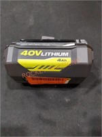 RYOBI 40v 4 Ah Lithium Battery