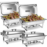 Chafing Dish Buffet Set 2 Packs, 9QT Chafers and
