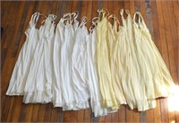 10 VINTAGE YELLOW AND WHITE SLIPS
