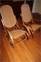 2 Matching Bentwood Rocking Chairs