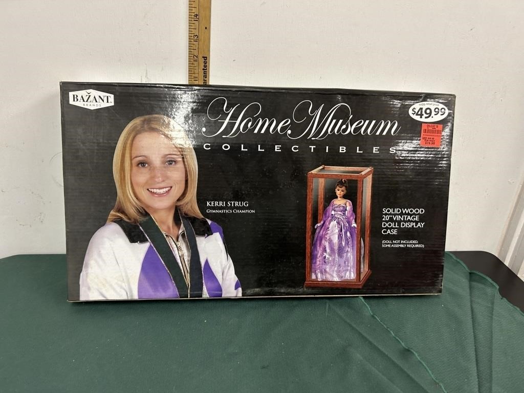 Home Museum Doll Display Case-NIB