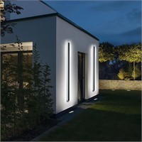Liucria 2 Pack 45in Long Outdoor Modern LED Wall