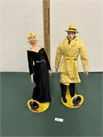 1990 Playmates Dick Tracy Doll Lot w/Stands