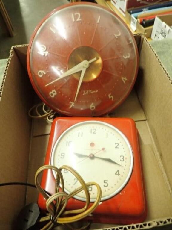 Vintage GE Elec. Metal Clock & Seth Thomas Elec.