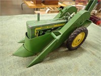 JD Metal Tractor w/ Mounted Corn Picker
