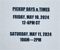 LOCAL PICKUP DATES & TIMES
