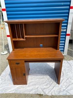 Solid Wooden Desk & Hutch