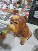 MID CENTURY BULL DOG PIGGY BANK