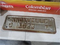 METAL VINTAGE KNOXVILLE LISC. PLATE POST OFFICE