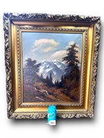 Beautiful Signed Mountain Painting