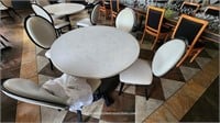 Metal Framed White padded Chairs 4 cut