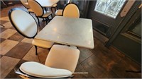 Metal Framed White padded Chairs 3 cut