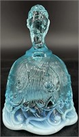 Fenton Blue Opal Lily Of The Valley Bell Uv