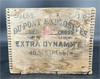 Antique DuPont Explosives Wooden Box