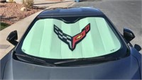 C8 Corvette Logo Windshield Sunshade, Heat Resist