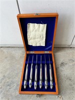 6pc Japanese Knives in Wood Case by Japan Sword