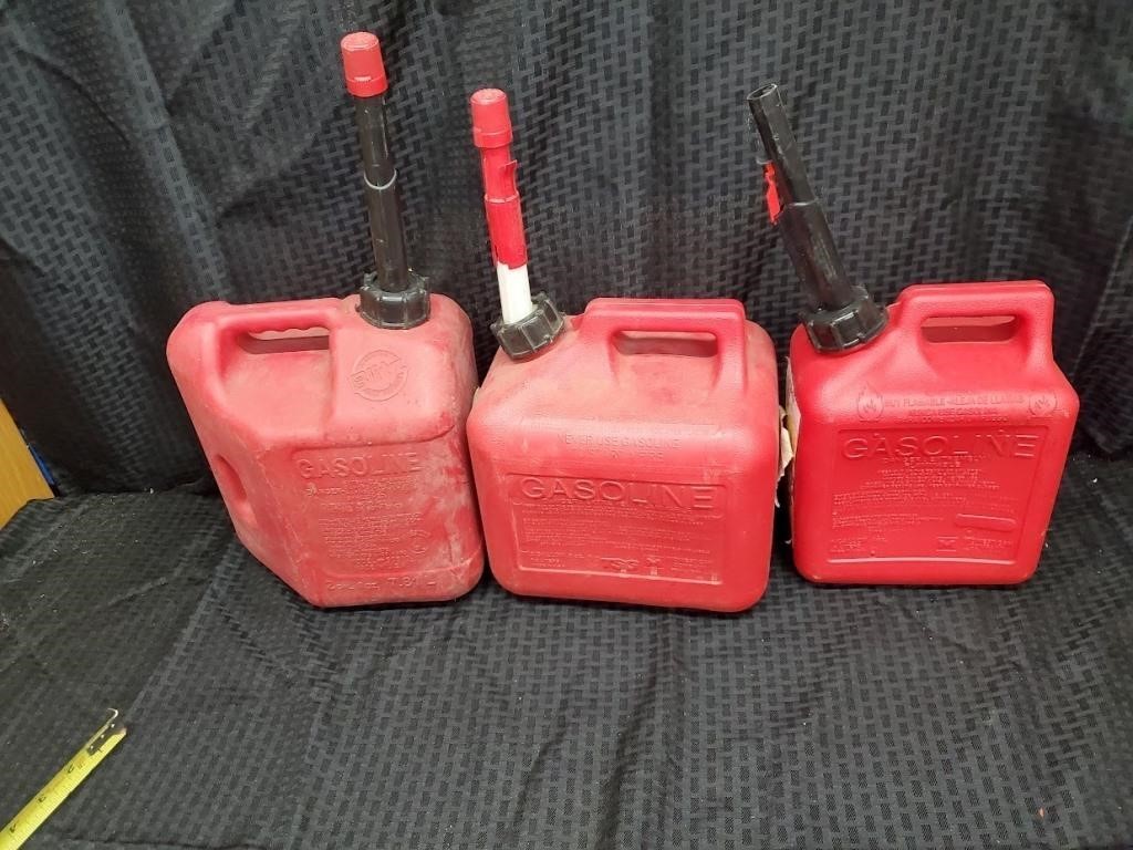 Lot of Three Gas Cans