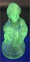 Vtg Summit Art Glass Emerald Little Woman Uv