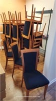 lot of 23 Wood Framed Padded Chairs
