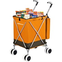Supenice Folding Grocery Shopping Cart Rolling Ut