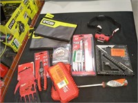 Box lot of miscellaneous tools and items