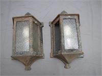 Two Antique Outdoor Wall Lights