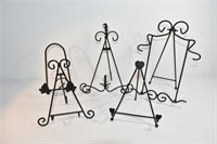 BLACK METAL PICTURE/DISH STANDS