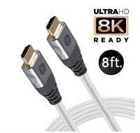 GE 8ft 8K HDMI 2.1 Cable with Ethernet