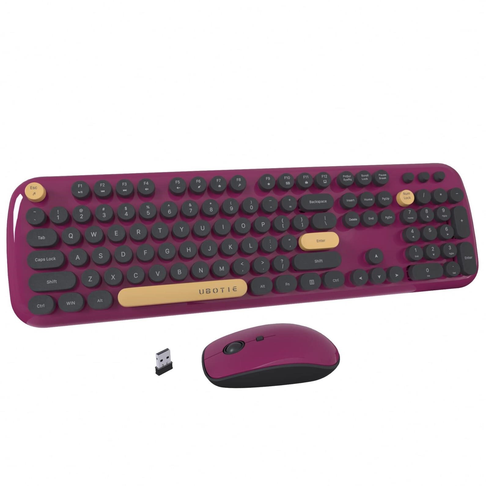 Colorful Wireless Computer Keyboards Mouse Combos