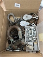 Various Chains, Hooks, Shackles, Pullies and more