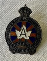 Vintage Canadian Legion Silver Pin