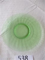 Green Depression Uranium Glass Plate