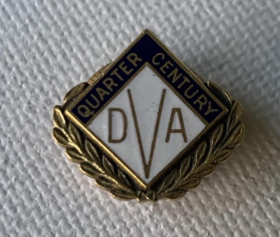 DVA Quarter Century Birks Gold Filled Pin