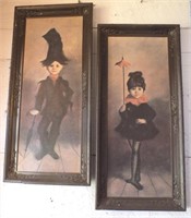 CHILD CLOWN FRAMED PICTURES