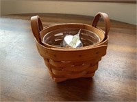 Small longaberger basket and party lights