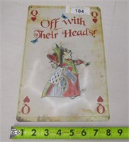 Queen of Hearts Metal Sign