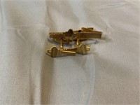 Key cuff links and tie clip