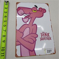 Pink Panther Metal Sign