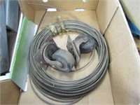 50 + Feet of Metal Cable & 2 Casters