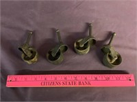 4- metal shell furniture casters