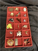 JEWELRY  / BROOCHES/ PINS COLLECTION / 18 PCS