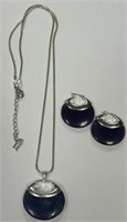 305 - COSTUME JEWELRY NECKLACE & EARRINGS SET (A73