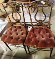 2 LYRE-BACK CHAIRS