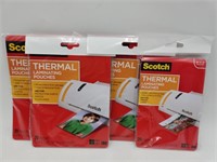 4 New Scotch Thermal Laminating Pouches 4x6 5x7