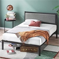 ZINUS Korey Metal Platform Bed Frame with Upholst