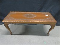 CARVED PINE COFFEE TABLE